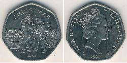 50 Penny Isla de Man Níquel/Cobre Isabel II (1926-2022)
