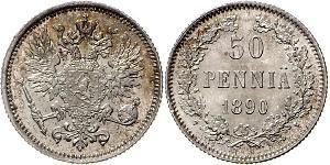 50 Penny Gran Ducado de Finlandia (1809 - 1917) / Imperio ruso (1720-1917) Plata 