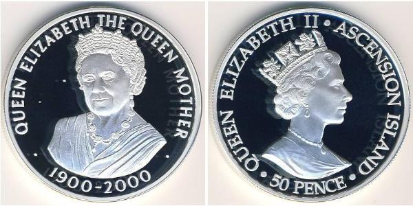 50 Penny Ascension Silber Elizabeth II (1926-2022)