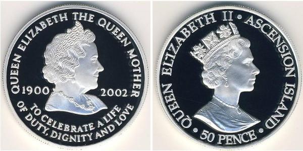 50 Penny Ascension Silber Elizabeth II (1926-2022)
