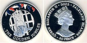 50 Penny Falklandinseln Silber Elizabeth II (1926-2022)