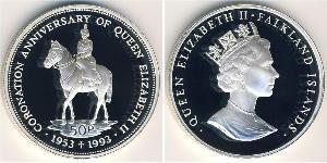 50 Penny Falklandinseln Silber Elizabeth II (1926-2022)