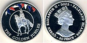 50 Penny Falklandinseln Silber Elizabeth II (1926-2022)