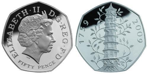 50 Penny United Kingdom (1922-) 銀 