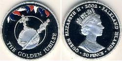50 Penny 福克兰群岛 銀 伊丽莎白二世 (1926-2022)