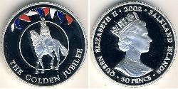 50 Penny 福克兰群岛 銀 伊丽莎白二世 (1926-2022)