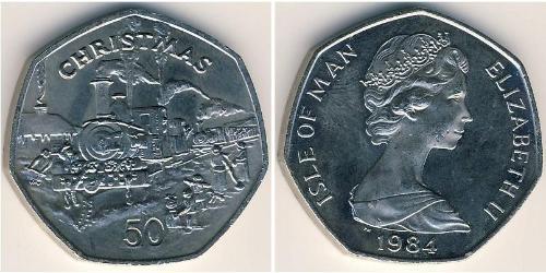 50 Penny 曼島 銅/镍 伊丽莎白二世 (1926-2022)
