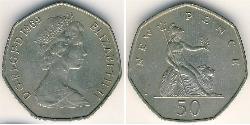 50 Penny 英国 镍/銅 