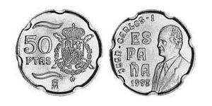 50 Peseta Reino de España (1976 - ) Kupfer/Nickel Juan Carlos I (1938 - )