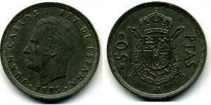 50 Peseta 佛朗哥时期 (1936 - 1975) 銅/镍 