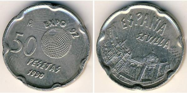 50 Peseta 西班牙 銅/镍 