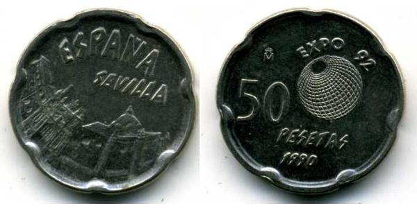 50 Peseta 西班牙 銅/镍 