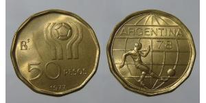 50 Peso República Argentina (1861 - ) Aluminio/Bronce 