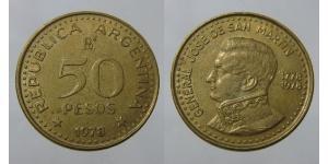 50 Peso Argentine Republic (1861 - ) Bronze/Aluminium 