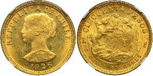 50 Peso Chile Gold 