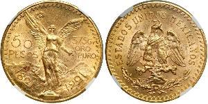 50 Peso United Mexican States (1867 - ) Gold 