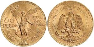 50 Peso United Mexican States (1867 - ) Gold 