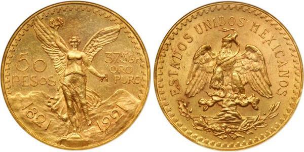 50 Peso United Mexican States (1867 - ) Gold 