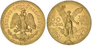 50 Peso Mexique (1867 - ) Or 