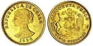 50 Peso Chile Oro 