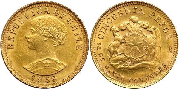 50 Peso Chile Oro 