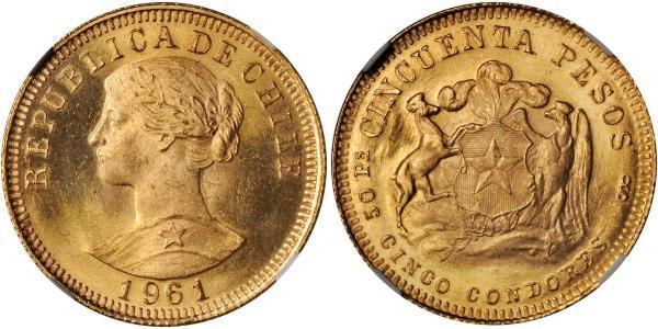 50 Peso Chile Oro 