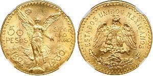 50 Peso Messico (1867 - ) Oro 