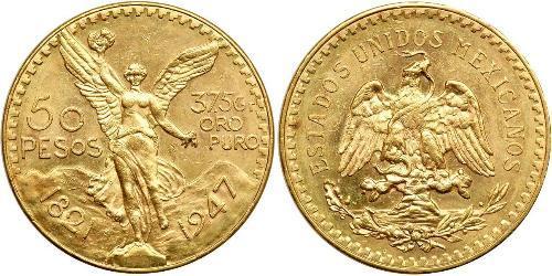 50 Peso Messico (1867 - ) Oro 