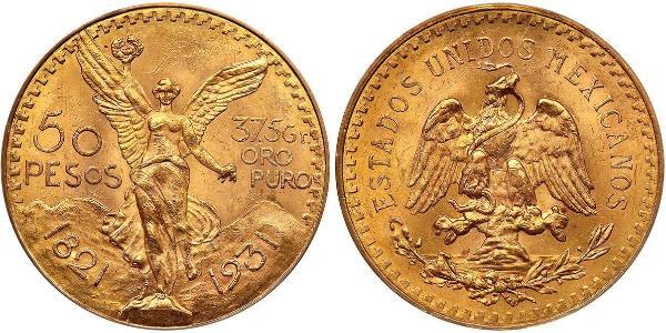 50 Peso Messico (1867 - ) Oro 