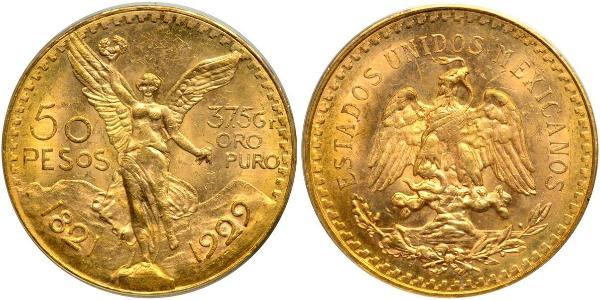 50 Peso Messico (1867 - ) Oro 
