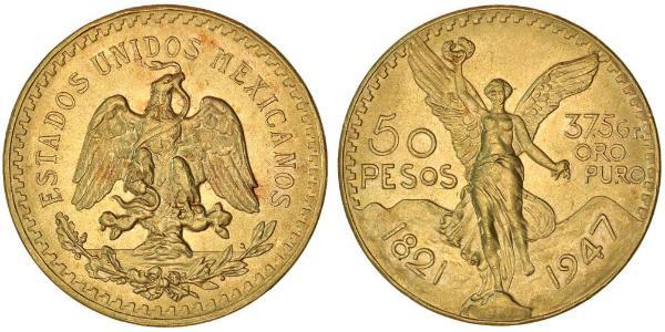 50 Peso México (1867 - ) Oro 
