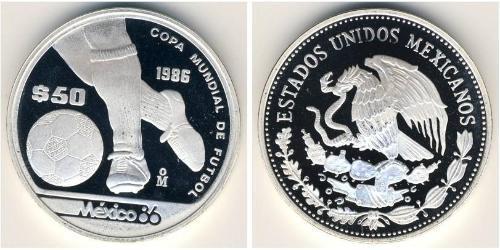 50 Peso United Mexican States (1867 - ) Silver 