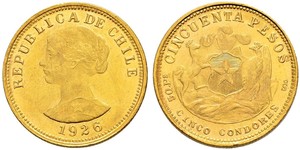 50 Peso 智利 金 