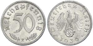 50 Pfennig Germania Alluminio 