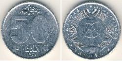 50 Pfennig República Democrática Alemana (1949-1990) Aluminio 