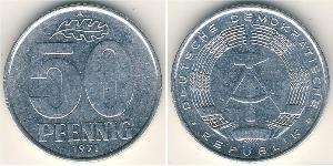 50 Pfennig German Democratic Republic (1949-1990) Aluminium 