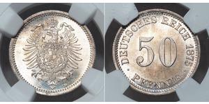50 Pfennig Germania Argento 