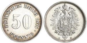 50 Pfennig Germania Argento 