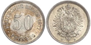 50 Pfennig Alemania Plata 
