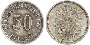50 Pfennig Alemania Plata 