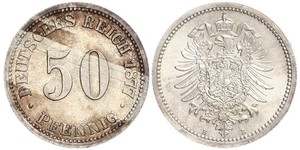 50 Pfennig Alemania Plata 