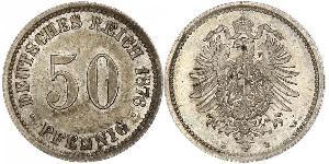 50 Pfennig Alemania Plata 