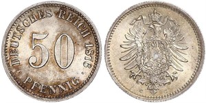 50 Pfennig Deutschland Silber 