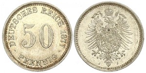 50 Pfennig Deutschland Silber 