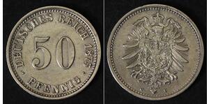 50 Pfennig Deutschland Silber 