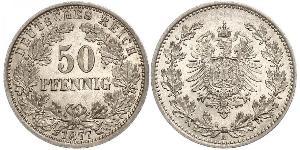 50 Pfennig Deutsches Kaiserreich (1871-1918)  