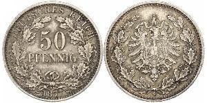 50 Pfennig Deutsches Kaiserreich (1871-1918)  