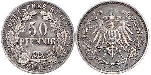 50 Pfennig Deutsches Kaiserreich (1871-1918)  