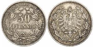 50 Pfennig Empire allemand (1871-1918)  