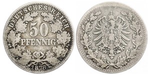 50 Pfennig Empire allemand (1871-1918)  
